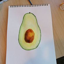 Avocado. Un progetto di Pittura ad acquerello di Plamen Pavlov - 18.08.2023