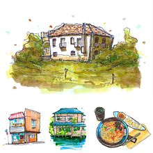 Mi proyecto del curso: Dibujo arquitectónico expresivo con marcadores de colores. Projekt z dziedziny Sketching,  R, sunek,  R, sunek architektoniczn, Sketchbook,  R i sunek atramentem użytkownika A. Garre Barallat - 25.08.2023