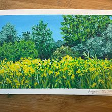 My project for course: Landscape Painting with Gouache for Beginners. Projekt z dziedziny  Sztuki piękne,  Malarstwo, Ilustracja naturalist, czna i Malowanie gwaszami użytkownika sarahpconstantine - 22.08.2023