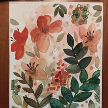 Mi proyecto del curso: Acuarela floral: conecta con la naturaleza. Projekt z dziedziny Trad, c, jna ilustracja,  Malarstwo, Malowanie akwarelą, R i sunek botaniczn użytkownika ane_g18 - 24.08.2023