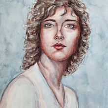 Mein Abschlussprojekt für den Kurs: Artistische Aquarellporträts. Un proyecto de Bellas Artes, Pintura, Pintura a la acuarela y Dibujo de Retrato de a_piras - 24.08.2023