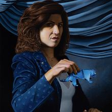 Des Empreintes Couleur Saphir. Oil Painting, Fine Arts, and Painting project by Manuel Dampeyroux - 08.24.2023