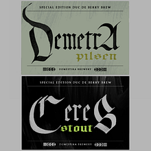 Cervejas Demetra e Ceres: Caligrafia com góticas potentes. T, pograph, Calligraph, Design, and Lettering project by Gabriel Amorim - 08.25.2023
