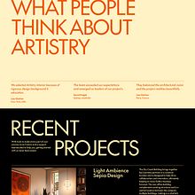 Artistry Web design. Un projet de Design , Design d'interaction, Architecture d'intérieur , et Webdesign de Mamunor Rashid - 24.10.2023