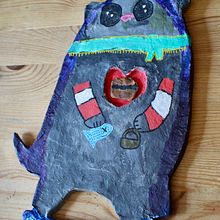 Mon projet du cours : Papier mâché pour débutants : sculptez un personnage coloré. Projekt z dziedziny Trad, c, jna ilustracja, Projektowanie postaci, Projektowanie zabawek, To, art, Kreat, wne zabaw i z dziećmi użytkownika vegetalopes - 25.08.2023