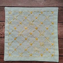 Meu projeto do curso: Introdução ao bordado japonês sashiko. Embroider, Fiber Arts, DIY, Upc, cling, and Textile Design project by sasavp - 08.25.2023