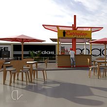 Kiosko / Burja Restaurante Currulao - Buenaventura/Valle/Colombia. Un proyecto de Diseño, Ilustración arquitectónica, Diseño de interiores, Decoración de interiores, Interiorismo y 3D de Davis Javier Vanegas López - 01.01.2019