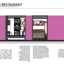SS Restaurant. Un proyecto de Diseño de interiores, Interiorismo, Arquitectura, Ilustración arquitectónica, 3D y Marketing de Davis Javier Vanegas López - 31.12.2018