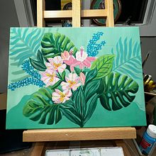 Mi proyecto del curso: Pintura botánica con acrílico. Traditional illustration, Fine Arts, Painting, Acr, lic Painting, and Botanical Illustration project by lgomez473 - 08.26.2023