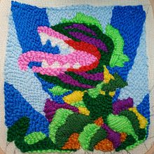 Audrey 2. Embroider, Decoration, Punch Needle, and Textile Design project by Aniel Dominic - 08.27.2023