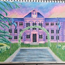 Mon projet du cours : Esquisses d'architecture expressives aux feutres de couleur. Sketching, Architectural Illustration, Sketchbook & Ink Illustration project by Ketty Mulquin - 08.27.2023