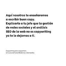 Copywriting para copywriters. Y, como soy una Puta Moderna, también en inglés.. Advertising, Cop, writing, Stor, telling, and Communication project by laidaelorza_o - 08.28.2023