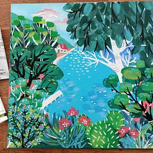 Mijn project van de cursus: Natuur schilderen met acrylverf: van notitieboekje tot canvas. Projekt z dziedziny Trad, c, jna ilustracja,  Malarstwo, Malarstwo akr, lowe i Sketchbook użytkownika Daphne - 28.08.2023