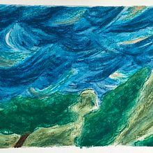 My project for course: Landscapes with Oil Pastels and Crayons: Playing with Light. Ilustração tradicional, Artes plásticas, Desenho, e Desenho artístico projeto de Vanessa - 27.08.2023