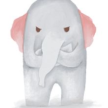 Elephant Character with some emotions. Un proyecto de Ilustración tradicional, Diseño de personajes, Ilustración digital, Ilustración infantil y Narrativa de Loran Osman - 18.08.2023
