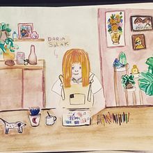 Mi proyecto del curso: Ilustración lúdica con acuarela y lápices de color. Traditional illustration, Painting, Watercolor Painting, Portrait Drawing, and Colored Pencil Drawing project by Silvina Fernández - 08.30.2023
