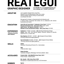 My project for course: Resumes for Creatives: Craft Your CV and Cover Letter. Projekt z dziedziny Doradztwo kreat, wne, Zarządzanie portfolio, Komunikacja i Business użytkownika Omar Reátegui - 18.08.2023