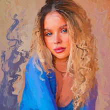 Yana Ivanova - (janulaivanova) - Blue Pearl - Portrait Painting by Rod Lovell. Design, Traditional illustration, Pencil Drawing, Drawing, Portrait Drawing, Realistic Drawing, Artistic Drawing, Digital Drawing, Digital Illustration, Painting, Watercolor Painting, Acr, lic Painting, Oil Painting, Digital Painting, Decorative Painting, Fashion Illustration	, and Portrait Photograph project by Rod Lovell - 08.27.2023