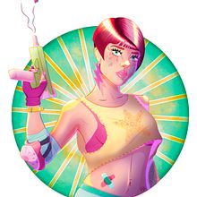 My project for course: Cartoon-Style Character Portraits with Procreate. Projekt z dziedziny Projektowanie postaci, Ilustracja c, frowa, R, sunek c, frow, Malarstwo c i frowe użytkownika Aurélie Barathier - 30.08.2023