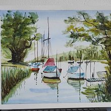 Mi proyecto del curso: Pintura en acuarela de paisajes marinos . Painting, Watercolor Painting, and Naturalistic Illustration project by Soriana Montiel - 08.30.2023