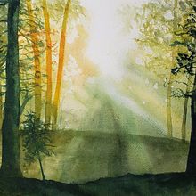 Jen's Dreamy Watercolor Landscapes: Paint with Light. Un projet de Peinture , et Aquarelle de jenshouse - 30.08.2023