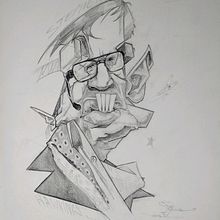 Mi proyecto del curso: Retrato en caricatura con grafito de Stephen Hawking.. Un projet de Illustration traditionnelle, Dessin , et Dessin de portrait de m4rc0srasa - 29.08.2023