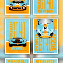 Ford GT40 vintage posters concept. Design, Advertising, and Graphic Design project by Hermes Serna Barberá - 08.31.2023