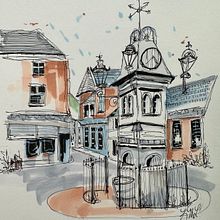 My project for course: Expressive Architectural Sketching with Colored Markers. Projekt z dziedziny Sketching,  R, sunek,  R, sunek architektoniczn, Sketchbook,  R i sunek atramentem użytkownika Kyle Lundquist - 26.08.2023
