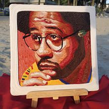Meu projeto do curso: Retratos realistas bordados: conte histórias com a cor. Een project van Borduurwerk y Textielontwerp van marinaabudpires - 30.08.2023