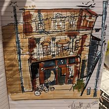 My project for course: Expressive Architectural Sketching with Colored Markers. Esboçado, Desenho, Ilustração arquitetônica, Sketchbook e Ilustração com tinta projeto de valandop88 - 01.09.2023
