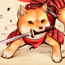 Shiba Inu Guerrero Samurai . % Martha Rodríguez tarafından hazırlanan Geleneksel illüstras, on, Konsept Sanatı, Karakter Tasarımı, Dijital İllüstras, Ve on projesi - 08.04.2023