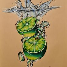 Farbstark. Pencil Drawing, Oil Painting, and Painting project by Bettina D - 09.01.2023