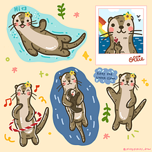 My project for course: Kawaii Illustration: Create Charming Characters - Ollie the Otter. Projekt z dziedziny Tradycyjna ilustracja, Projektowanie postaci i Manga użytkownika aoktaviane - 31.08.2023