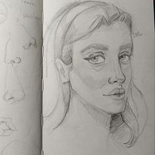 Mi proyecto del curso: Cuaderno de retratos a línea con grafito. Projekt z dziedziny  Sztuki piękne, Sketching,  R, sunek, Portret i Sketchbook użytkownika noyoyotl - 29.08.2023