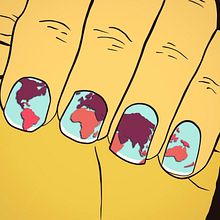 Checking our chipped nails as much as we check worldwide COVID-19 cases. Traditional illustration project by Mariana Patino - 05.29.2020
