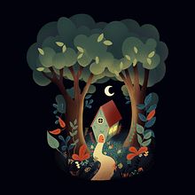 Forest house (Storybook) Ein Projekt aus dem Bereich Traditionelle Illustration von Paula Sos Torres - 03.09.2023