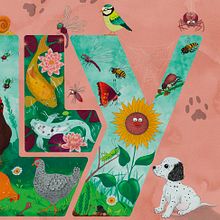 Mein Abschlussprojekt für den Kurs: Illustrationen für Kinder: Gestalte eine dekorative Typografie. Projekt z dziedziny T, pografia, Ilustracja c, frowa, Ilustracje dla dzieci i Narracja użytkownika karina_smiller - 03.09.2023