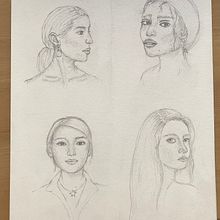 My project for course: Portrait Sketchbooking: Explore the Human Face. Projekt z dziedziny Sketching,  R, sunek, Portret,  R, sunek art, st, czn i Sketchbook użytkownika zzyy651 - 03.09.2023