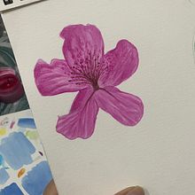 Sketch aquarela botânica azaleias . Fine Arts, Watercolor Painting, Traditional illustration, and Botanical Illustration project by Amanda Marques - 09.05.2023