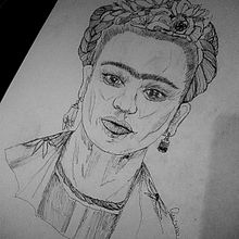 Frida Kahlo. Een project van  Tekening van Paolla Salles - 03.09.2023