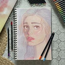 Mi proyecto del curso: Dibujo de retratos llamativos con lápices de colores. Projekt z dziedziny  R, sunek, Portret, Sketchbook, R i sowanie kredkami użytkownika soldestefano - 05.09.2023
