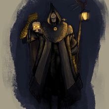 Dark Oracle. Traditional illustration project by inkbeard42 - 09.06.2023