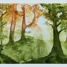 Mi proyecto del curso: Paisajes de ensueño con acuarela: plasma la luz. Painting, and Watercolor Painting project by Sofia Orus - 09.06.2023