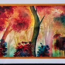 Der Herbstwald . Pintura em aquarela, Pintura, e Criatividade projeto de Stefanie Wagner - 06.09.2023