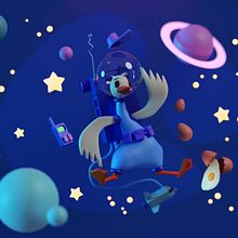 My project for course: 3D Character Creation in Blender. 3D, Character Design, 3D Modeling, 3D Character Design, and 3D Design project by Barbara - 09.06.2023