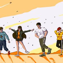 T H I S.  A F T E R N O O N.. Een project van Traditionele illustratie, Stripboek, Vectorillustratie,  Tekening, Digitale illustratie y  Concept art van Raúl González - 06.09.2023