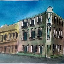 Mi proyecto del curso: Dibujo arquitectónico con acuarela y tinta. Un projet de Esquisse , Dessin, Aquarelle, Illustration architecturale, Carnet de croquis et Illustration à l'encre de Juan Montejo - 07.09.2023