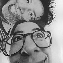 Pencil on paper (A5) portrait - Retrato a lápiz sobre papel (A5). Realistic Drawing, Pencil Drawing, Portrait Drawing, and Drawing project by Paula Jiménez - 08.23.2023