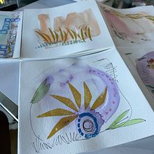 Meu projeto do curso: Sketchbook com carimbos feitos à mão. Traditional illustration, Pattern Design, Printing, Sketchbook, and Engraving project by Simone Villani - 09.08.2023