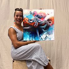 “Zera” Original Mixed Media Painting. Un proyecto de Bellas Artes de Briana Fitzpatrick - 09.09.2023